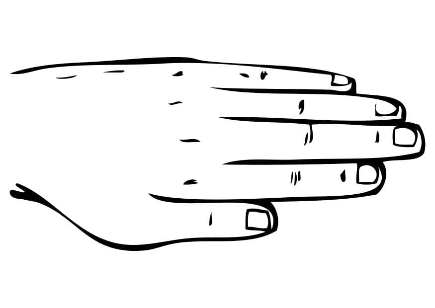 Hand Image For Children Coloring Page