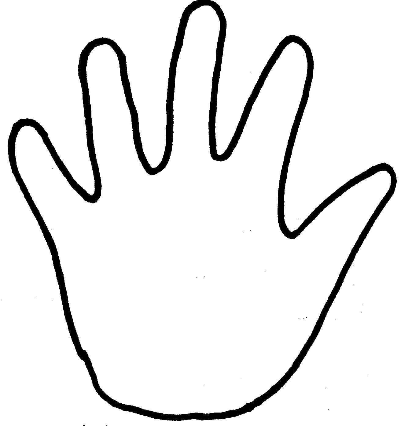Hand Image Lovely Coloring Page