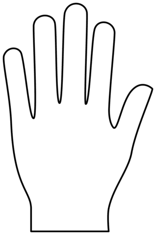 Hand Shape II Coloring Page