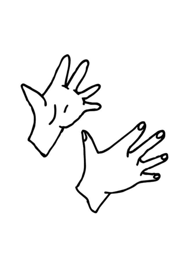 Hand Sweet Image Coloring Page