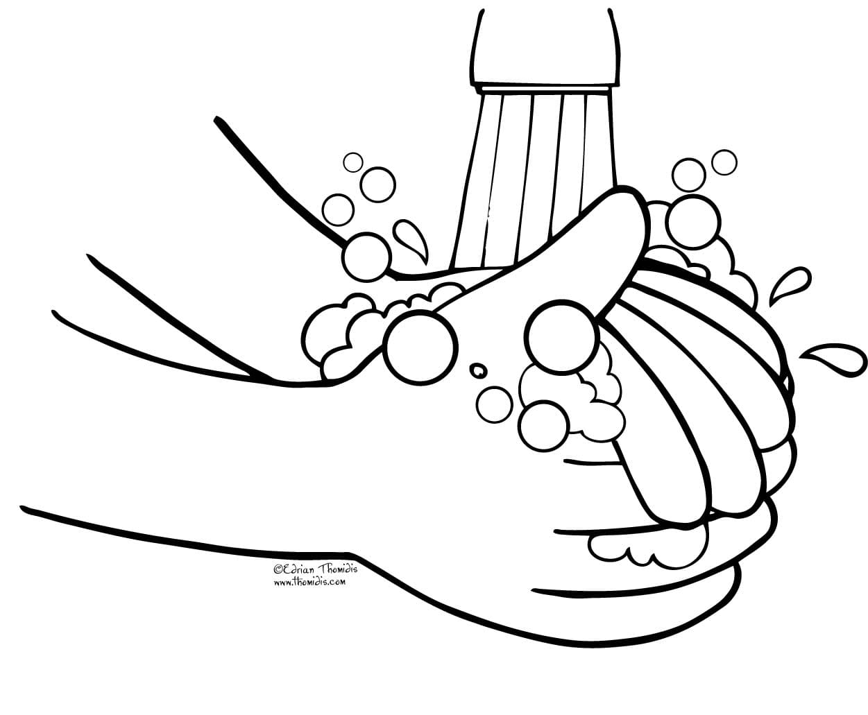 Hand Washing Coloring Pages Kids Coloring Page