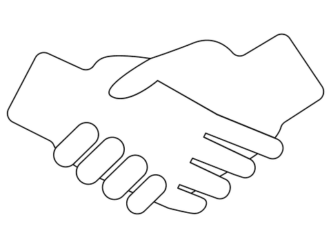 Handshake Coloring Page