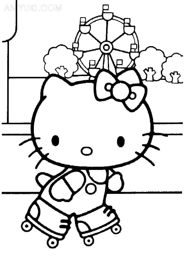 Hello Kitty on Roller Skates