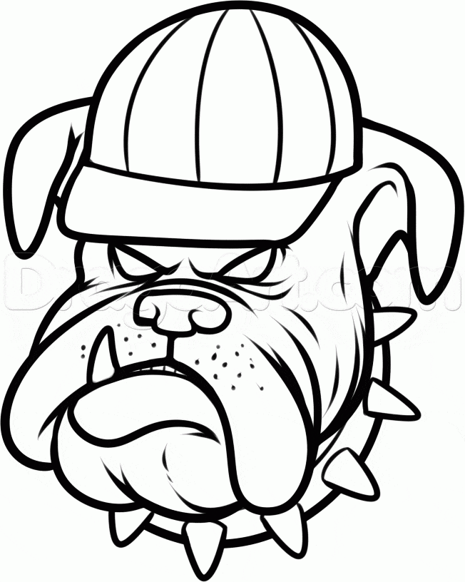 How to Draw Georgia Bulldog Logo