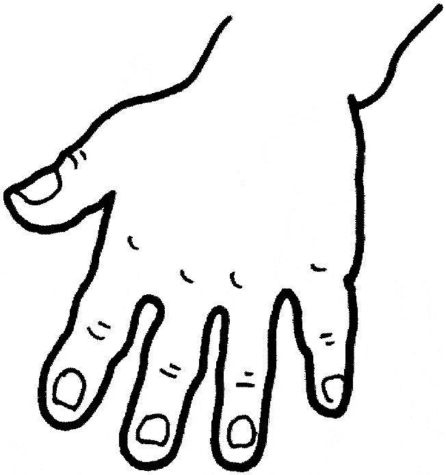 Human Body Parts Cute Coloring Page
