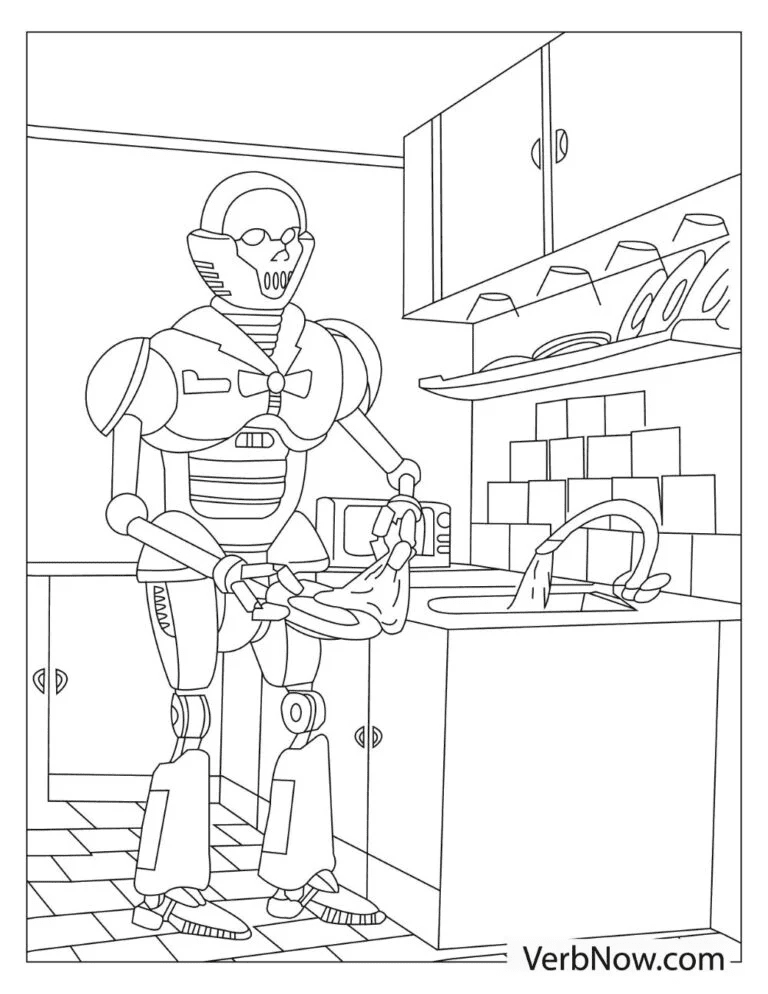 Humanoid Robot washing Dishes