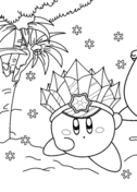 Ice Kirby Coloring Page
