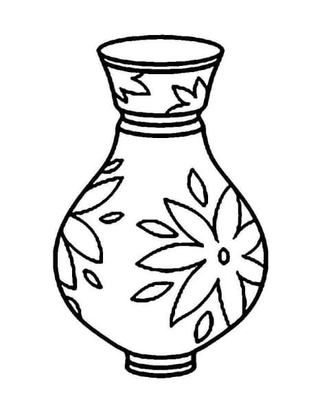 Ideas For Coloring A Vase Coloring Page