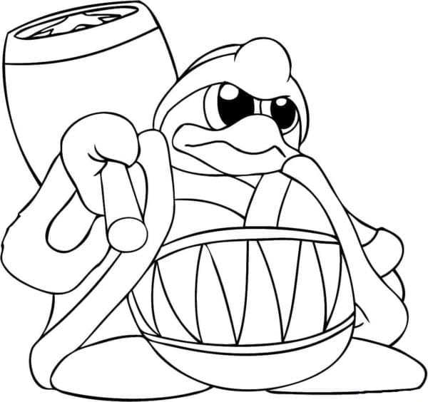 If King Dedede Is Genuinely Angry, Then He Is Under Someone’s Control Coloring Page