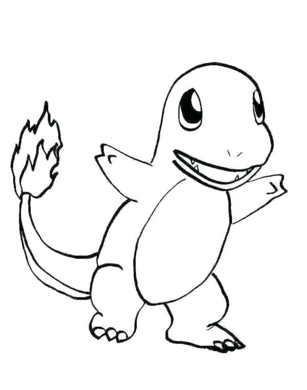 If The Charmander Gets Angry Coloring Page