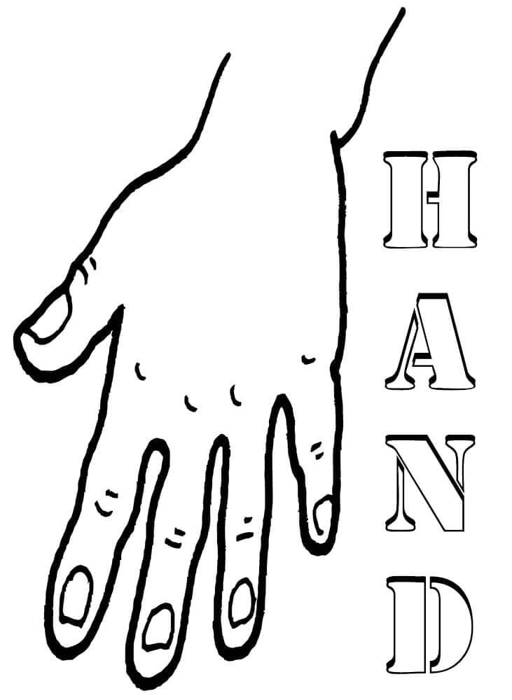 Image Hand Coloring Page