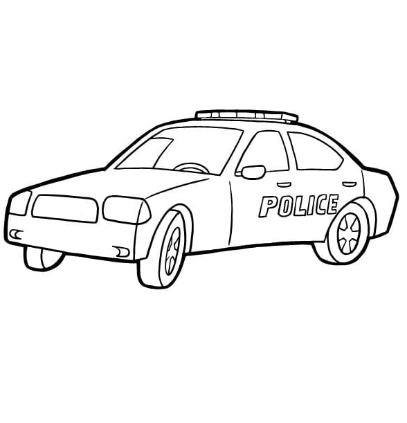 Image Police Car Coloring Page