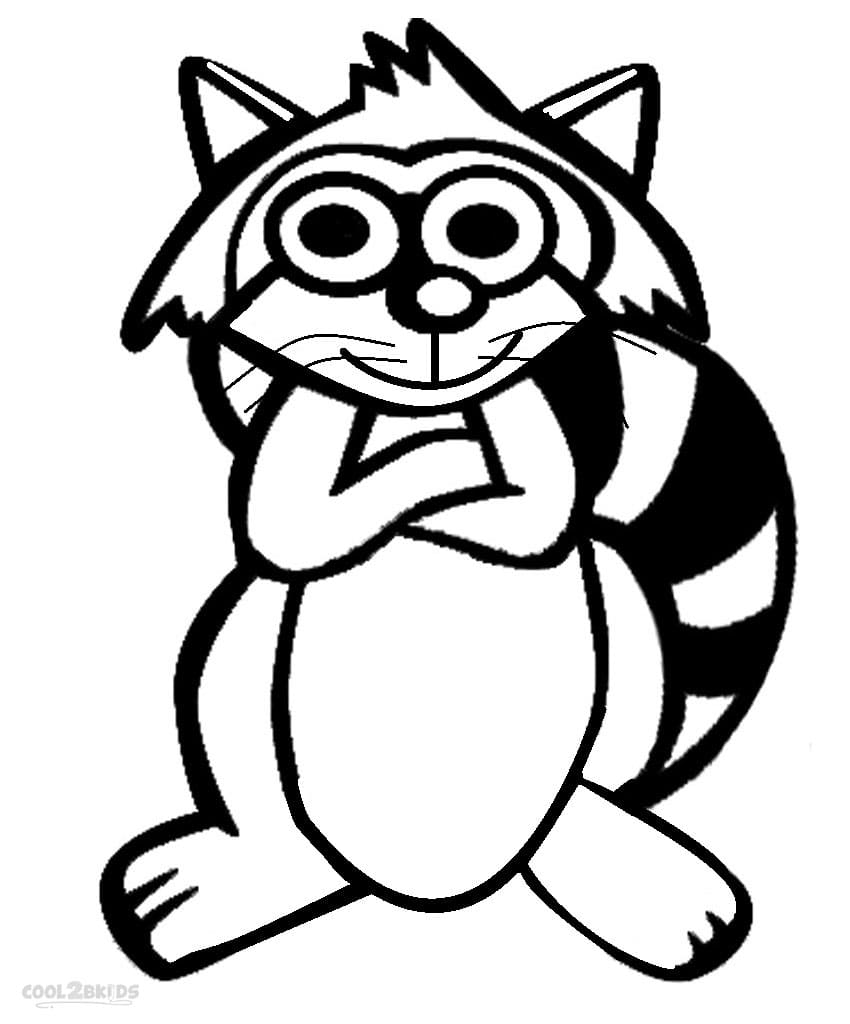 Image Raccoon For Kids Coloring Page
