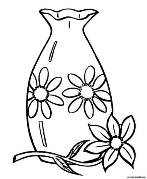 Image Vase Coloring Free Coloring Page