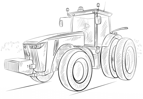 John Deere Tractor Free Coloring Page