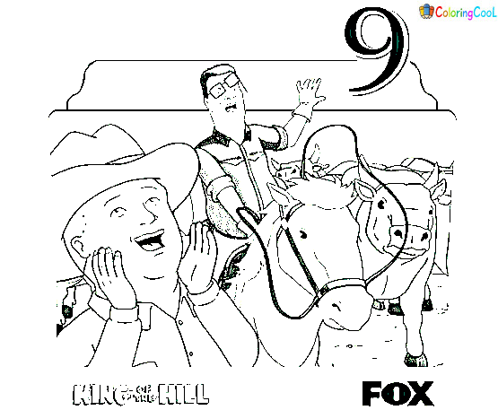Kids King Of The Hill Coloring Page
