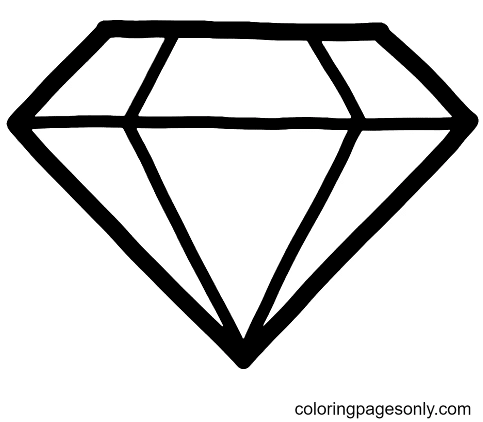 Many Diamond Coloring Page