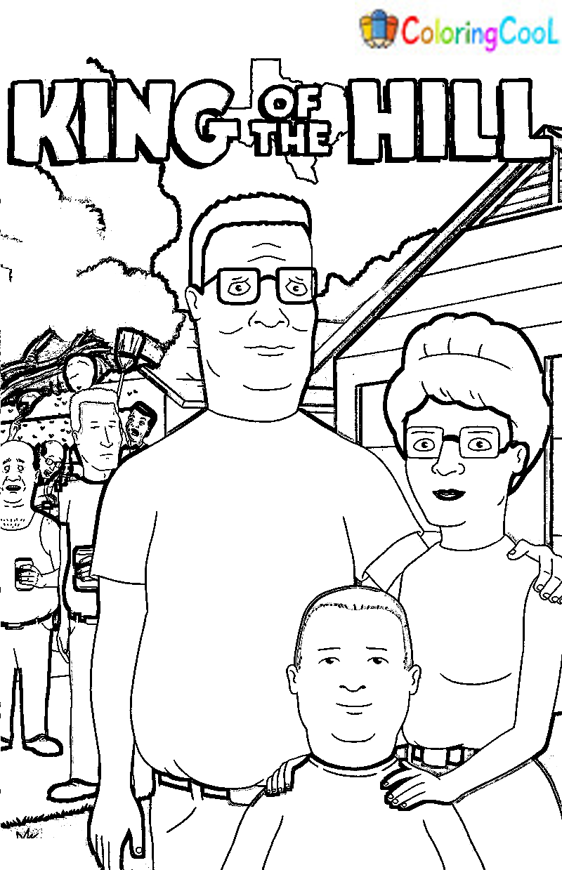 King Of The Hill Free Printable Coloring Page