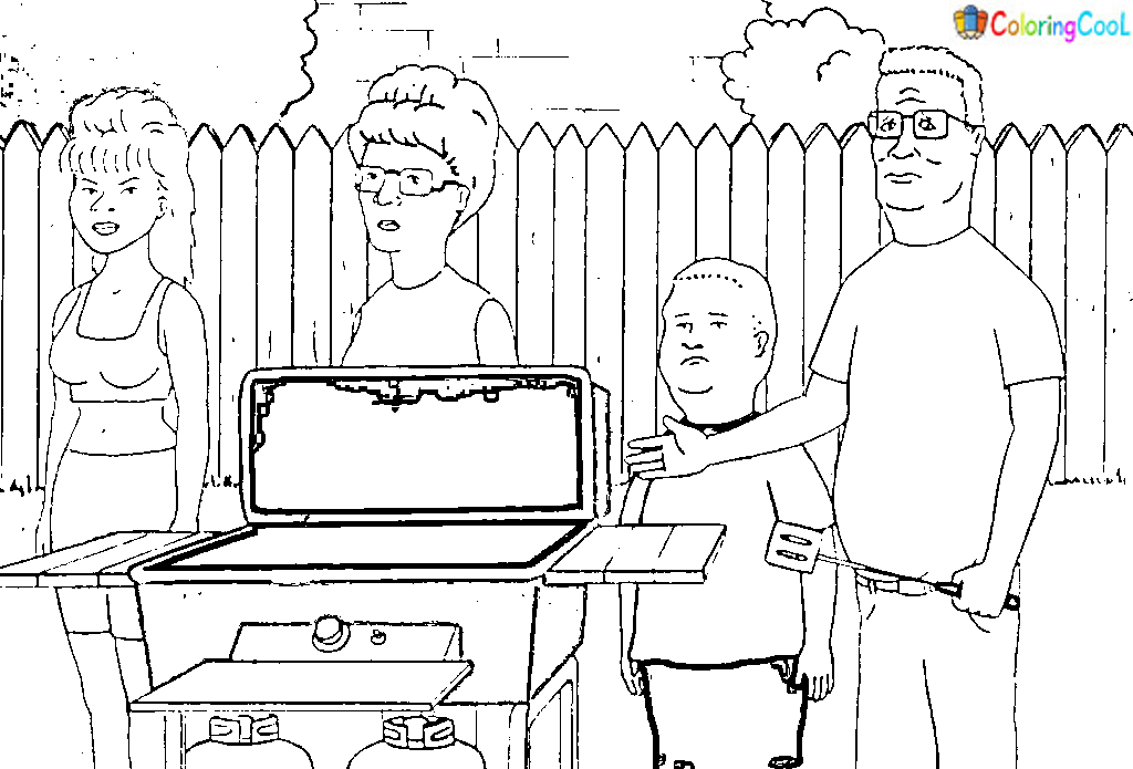 King Of The Hill Picture Coloring Page