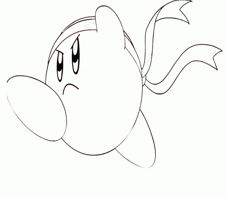Kirby Coloring Image Cute Coloring Page