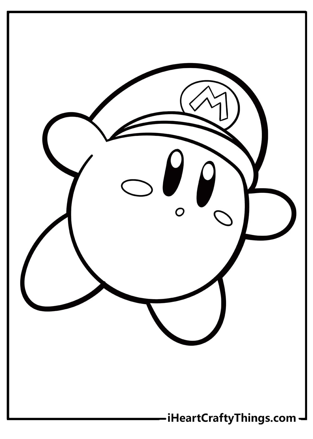 Kirby Cute Image For Kids Coloring Page