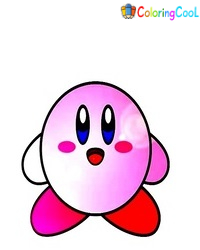 6 Simple Steps To Create Cute Kirby Drawing – How to Draw Kirby Coloring Page