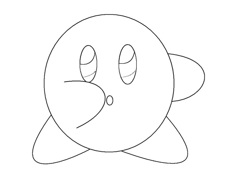 Kirby Image Cute Coloring Page