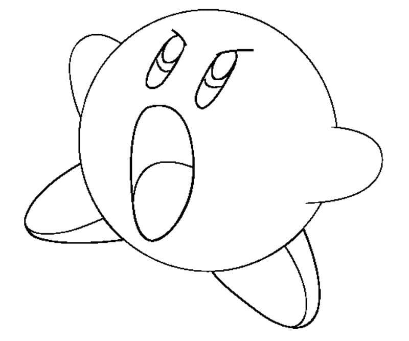 Kirby Picture Coloring Page
