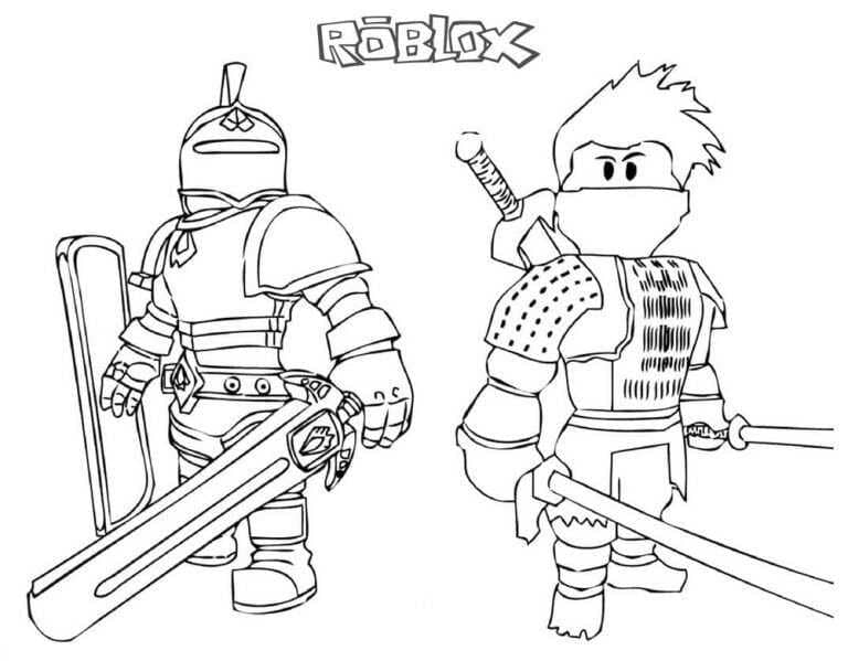 Knight And Samurai From Roblox Ready To Fight In The Battle