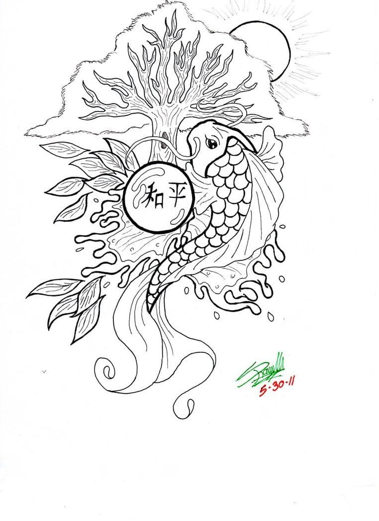 Koi Flash Topping Coloring Page