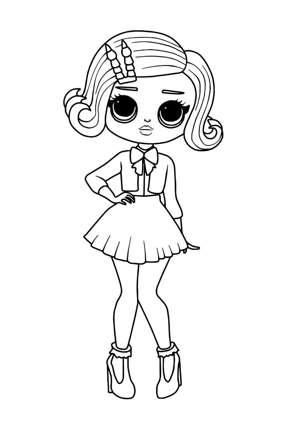 LOL OMG Aristocrat Girl Image Coloring Page