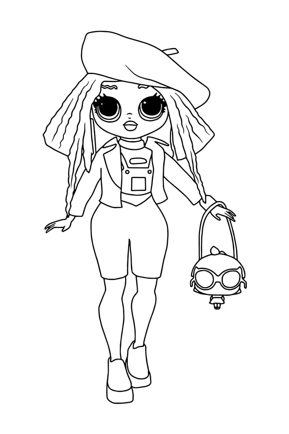 LOL OMG Girl Neon Image Coloring Page