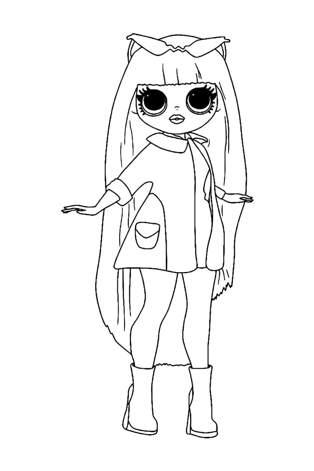 LOL OMG Groovy Baby Girl Image Coloring Page