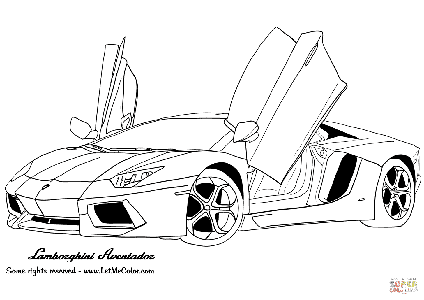 Lamborghini Aventador Coloring Image Coloring Page