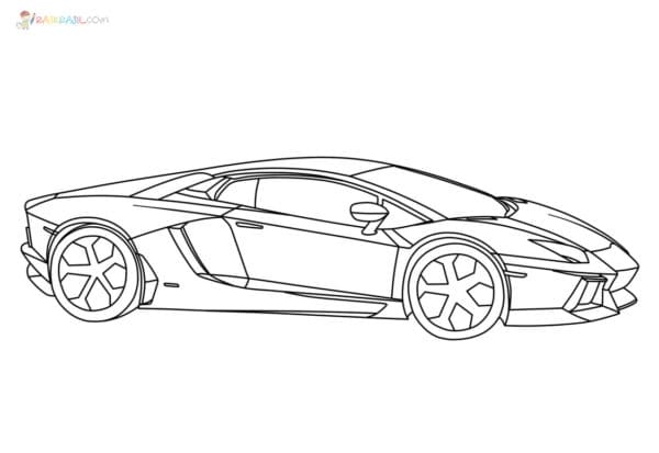 Lamborghini Aventador Coloring Page Coloring Page