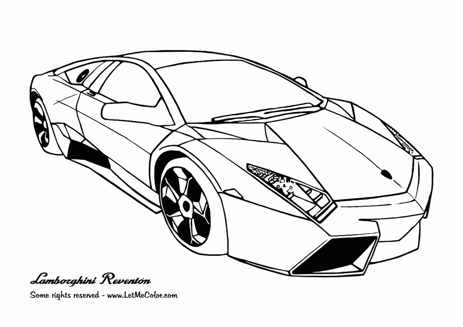 Lamborghini Car Coloring Pages For Kids Image Coloring Page