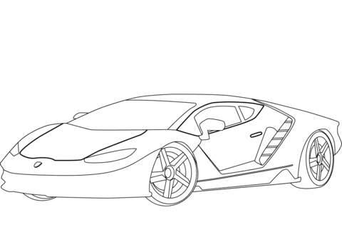 Lamborghini Centenario Image Coloring Page