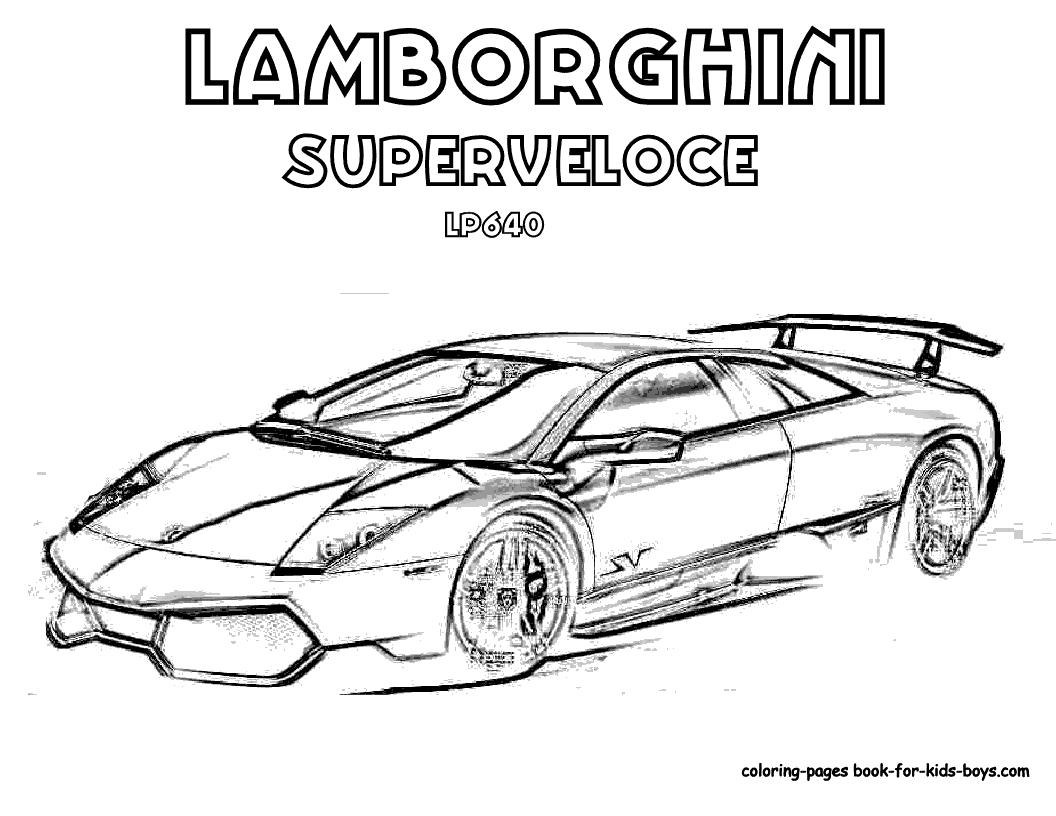 Lamborghini Coloring Pages To Print Coloring Page