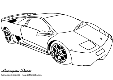Lamborghini Diablo Image Coloring Page