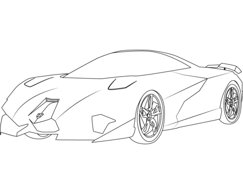 Lamborghini Egoista Image Coloring Page