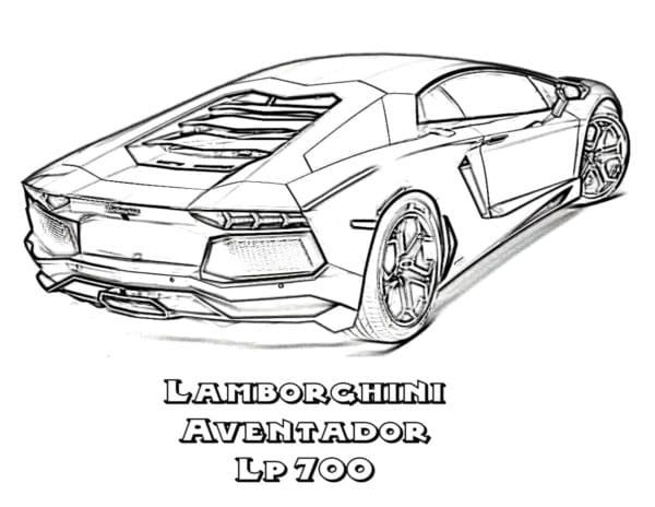 Lamborghini For Kids Coloring Page