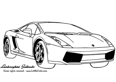 Lamborghini Gallardo Image Coloring Page