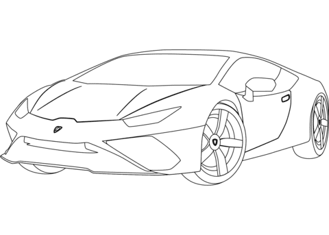 Lamborghini Huracan Image Coloring Page