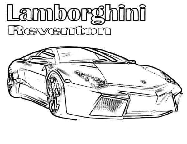 Lamborghini Reventon Aircraft Coloring Page
