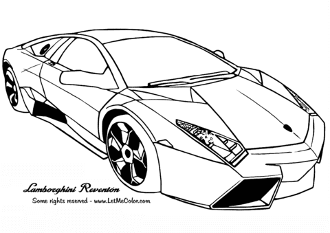 Lamborghini Reventon Image Coloring Page
