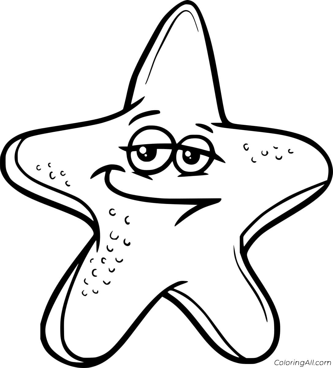 Little Starfish Image Coloring Page