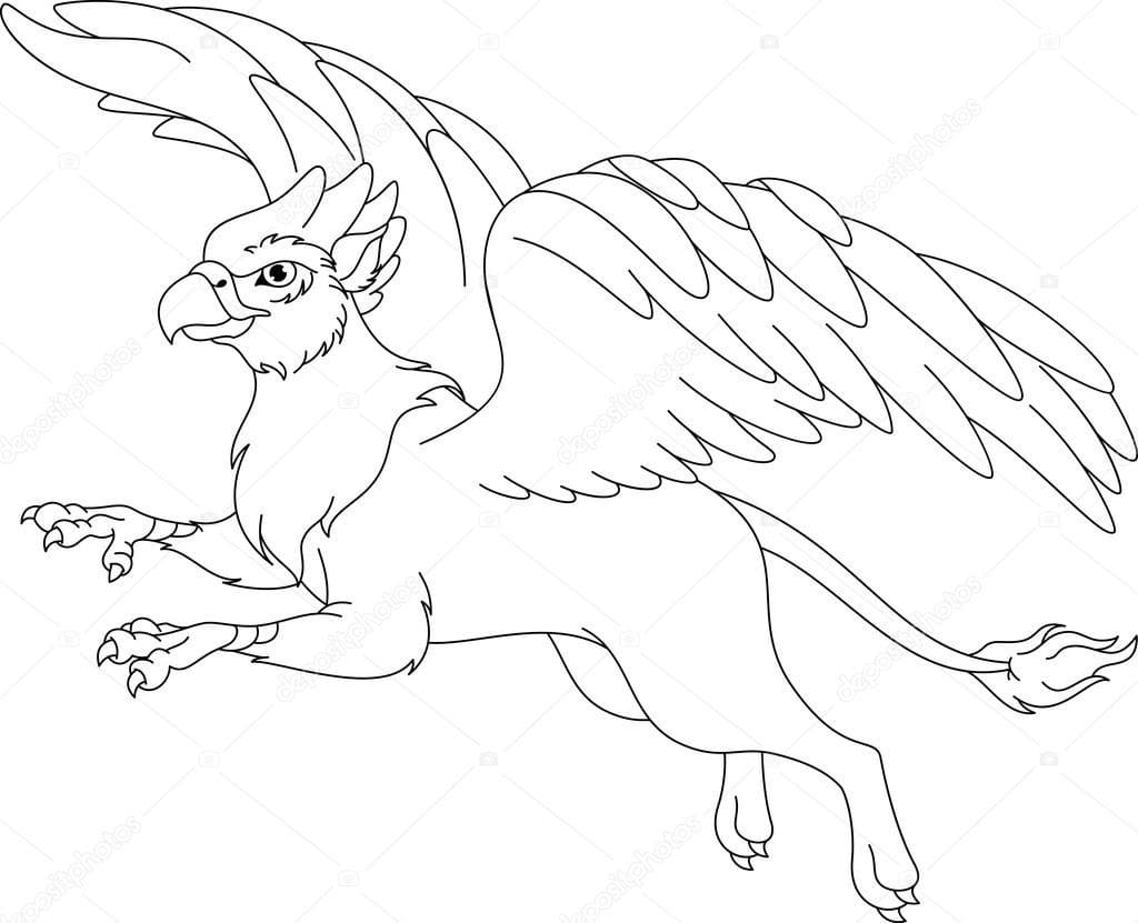 Lovely Griffin Flying Image