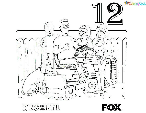 Lovely King Of The Hill Coloring Page