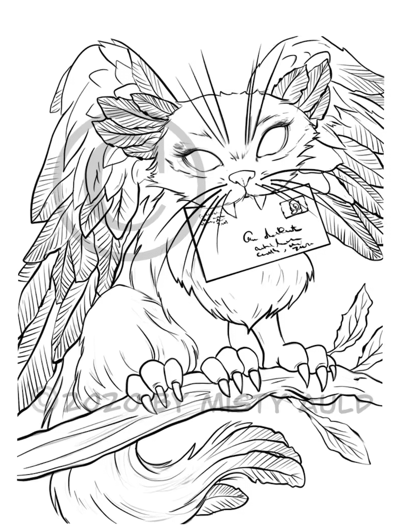 Mail Griffin Coloring