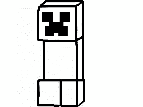 Minecraft Creeper Image Free Coloring Page